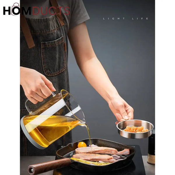 Borosilicate Glass Oil Filter Pot (1.2L)